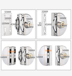 Sliding Glass Door Lock Stainless Steel Fits 10–14 mm