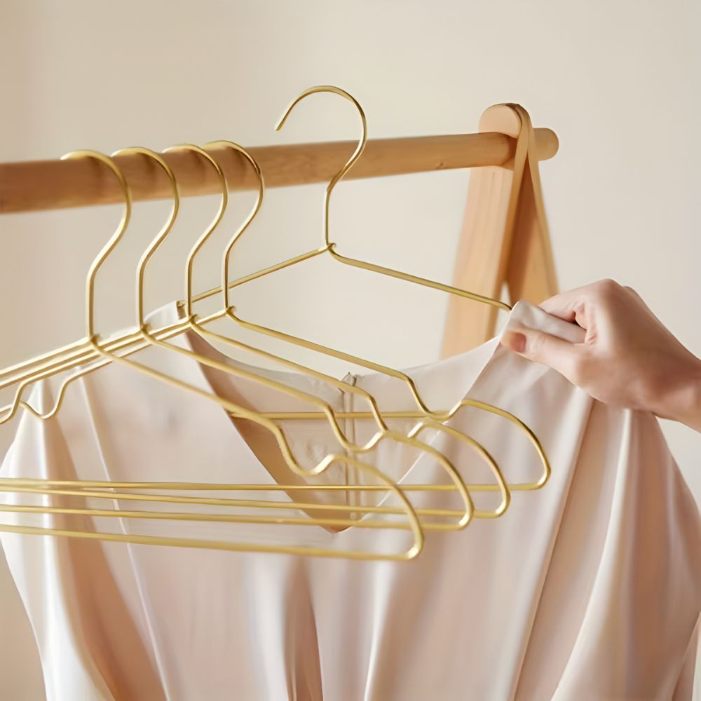 Slim Aluminum Anti-Slip Hangers (12-Pack)