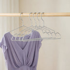 Slim Aluminum Anti-Slip Hangers (12-Pack)