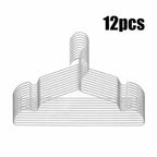 Slim Aluminum Anti-Slip Hangers (12-Pack)