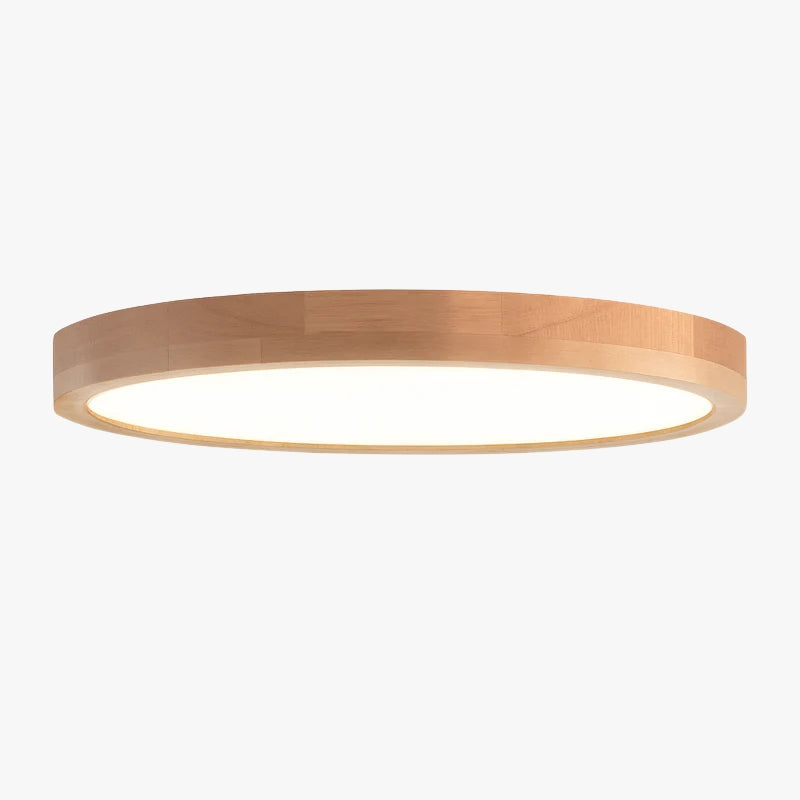 Slim Natural Wood LED Ceiling Light (Dimmable)