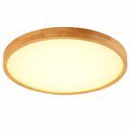 Slim Natural Wood LED Ceiling Light (Dimmable)
