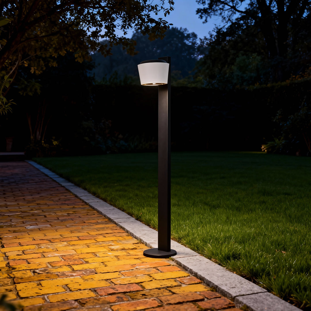 Slim Weatherproof Aluminum & Glass Path Light (Integrated 12W LED)