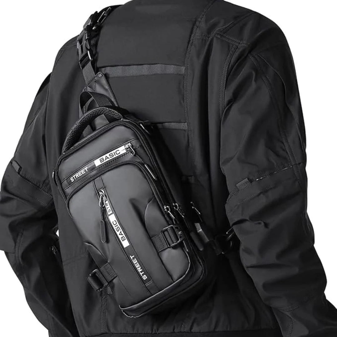 Sling Bag Lightweight High-Density Nylon Multiple Pockets