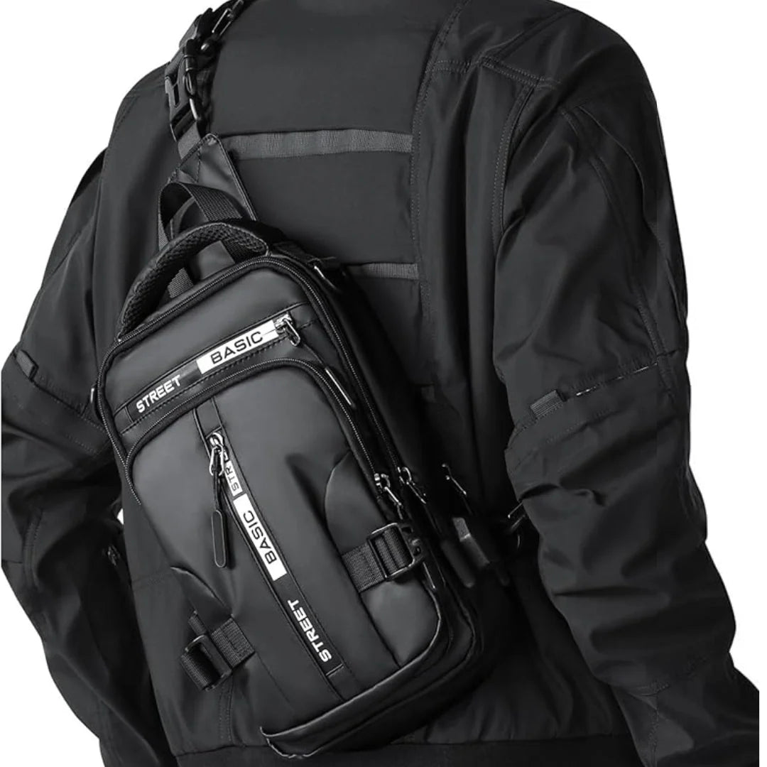 Sling Bag Lightweight High-Density Nylon Multiple Pockets