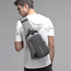 Sling Bag Water-Resistant Built-In USB Port Fits 9.7-Inch Tablet