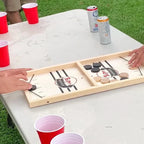 Sling Puck Game Fast-Paced Wood Board Complete Set