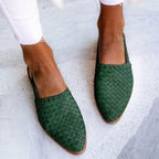 Slingback Sandal Braided Upper Cushioned Insole Elastic Heel