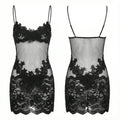 Slip Dress Embroidered Tulle Adjustable Straps