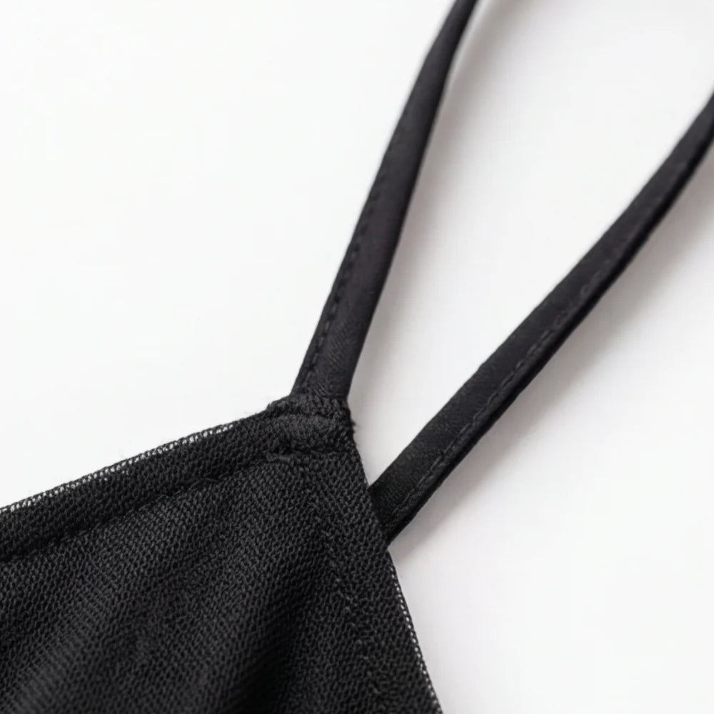 Slip Dress Embroidered Tulle Adjustable Straps