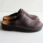 Slip-On Clogs Soft Leather Ergonomic Insole & Lightweight