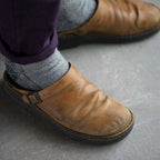 Slip-On Clogs Soft Leather Ergonomic Insole & Lightweight