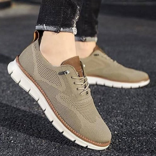 Slip-On Dress Shoes Wide Orthopedic Toe Box Breathable Knit