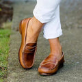 Slip-On Loafers Full-Grain Leather Lined Insole