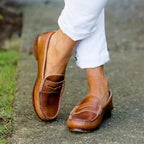 Slip-On Loafers Full-Grain Leather Lined Insole
