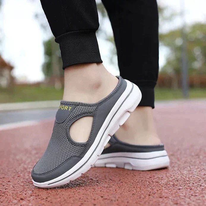 Slip-On Sandals Breathable Mesh Anatomical Cork Insole Wide Fit