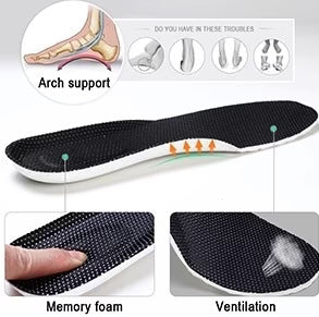 Slip-On Shoes Arch & Heel Support Cushioned Footbed