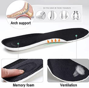 Slip-On Shoes Arch Support Padded Insole Non-Slip Sole