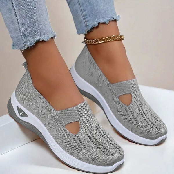 Slip-On Shoes Breathable Knit Orthopedic Footbed & Non-Slip Outsole