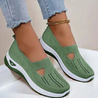 Slip-On Shoes Breathable Knit Orthopedic Footbed & Non-Slip Outsole