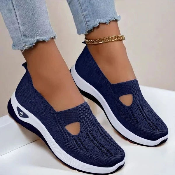 Slip-On Shoes Breathable Knit Orthopedic Footbed & Non-Slip Outsole