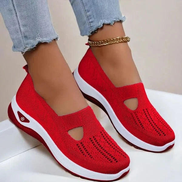 Slip-On Shoes Breathable Knit Orthopedic Footbed & Non-Slip Outsole