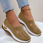 Slip-On Shoes Breathable Knit Orthopedic Footbed & Non-Slip Outsole