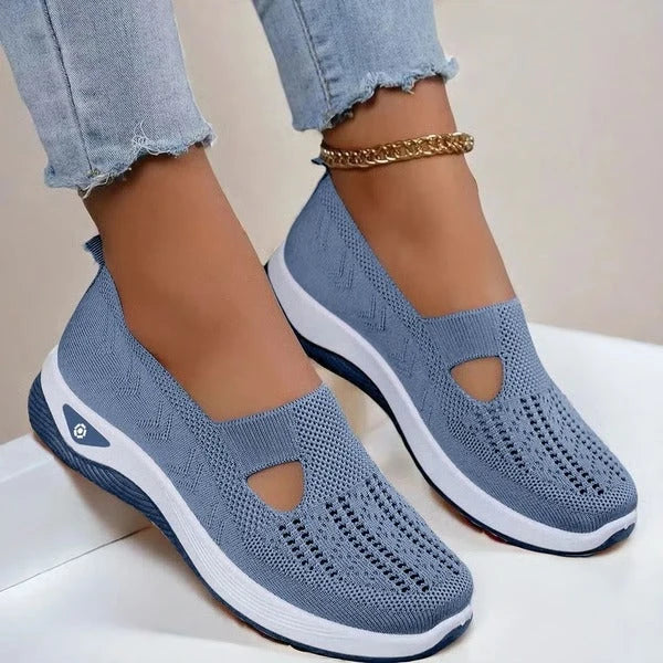 Slip-On Shoes Breathable Knit Orthopedic Footbed & Non-Slip Outsole