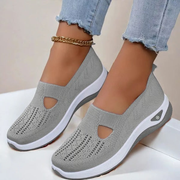 Slip-On Shoes Breathable Knit Orthopedic Footbed & Non-Slip Outsole