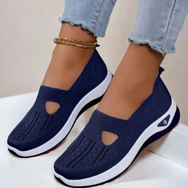 Slip-On Shoes Breathable Knit Orthopedic Footbed & Non-Slip Outsole