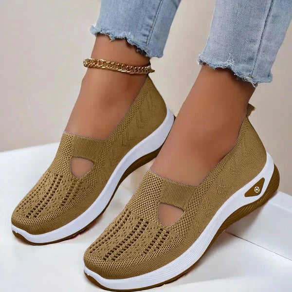 Slip-On Shoes Breathable Knit Orthopedic Footbed & Non-Slip Outsole