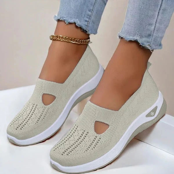 Slip-On Shoes Breathable Knit Orthopedic Footbed & Non-Slip Outsole
