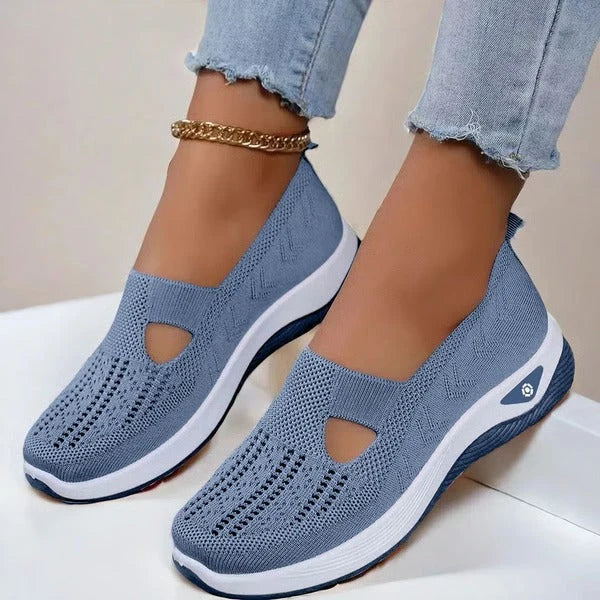 Slip-On Shoes Breathable Knit Orthopedic Footbed & Non-Slip Outsole