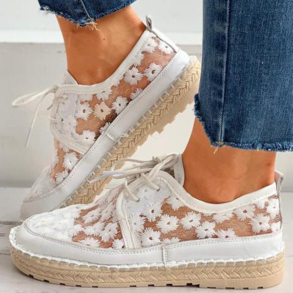 Slip-On Shoes Orthopedic Footbed Breathable Floral Print