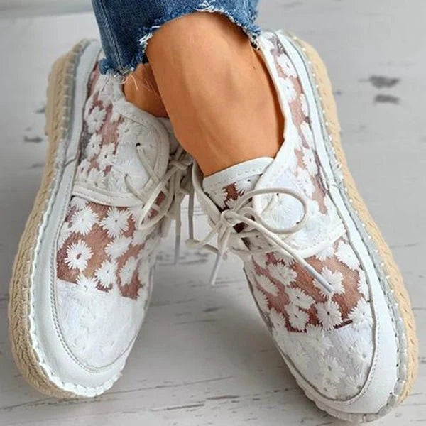 Slip-On Shoes Orthopedic Footbed Breathable Floral Print