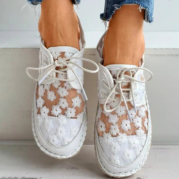 Slip-On Shoes Orthopedic Footbed Breathable Floral Print
