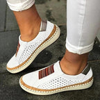 Slip-On Sneakers Breathable Upper & Flat-Bottom Support
