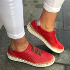 Slip-On Sneakers Breathable Upper & Flat-Bottom Support