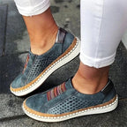 Slip-On Sneakers Breathable Upper & Flat-Bottom Support