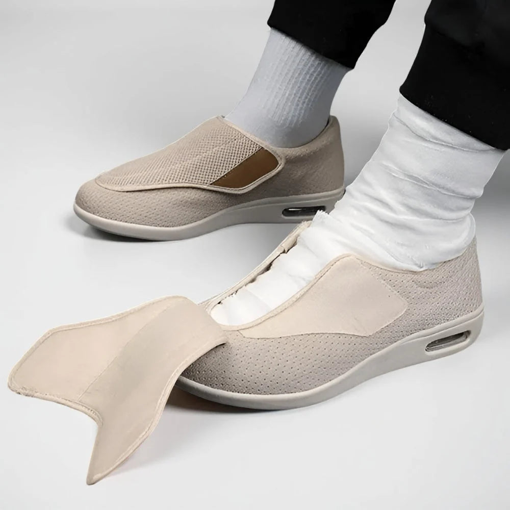 Slip-On Walking Shoes Wide Fit & Adjustable Strap