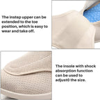 Slip-On Walking Shoes Wide Fit & Adjustable Strap