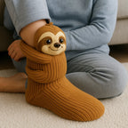 Slipper Socks 3D Animal Plush Microfiber Non-Slip