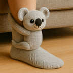 Slipper Socks 3D Animal Plush Microfiber Non-Slip