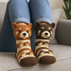 Slipper Socks 3D Animal Plush Microfiber Non-Slip