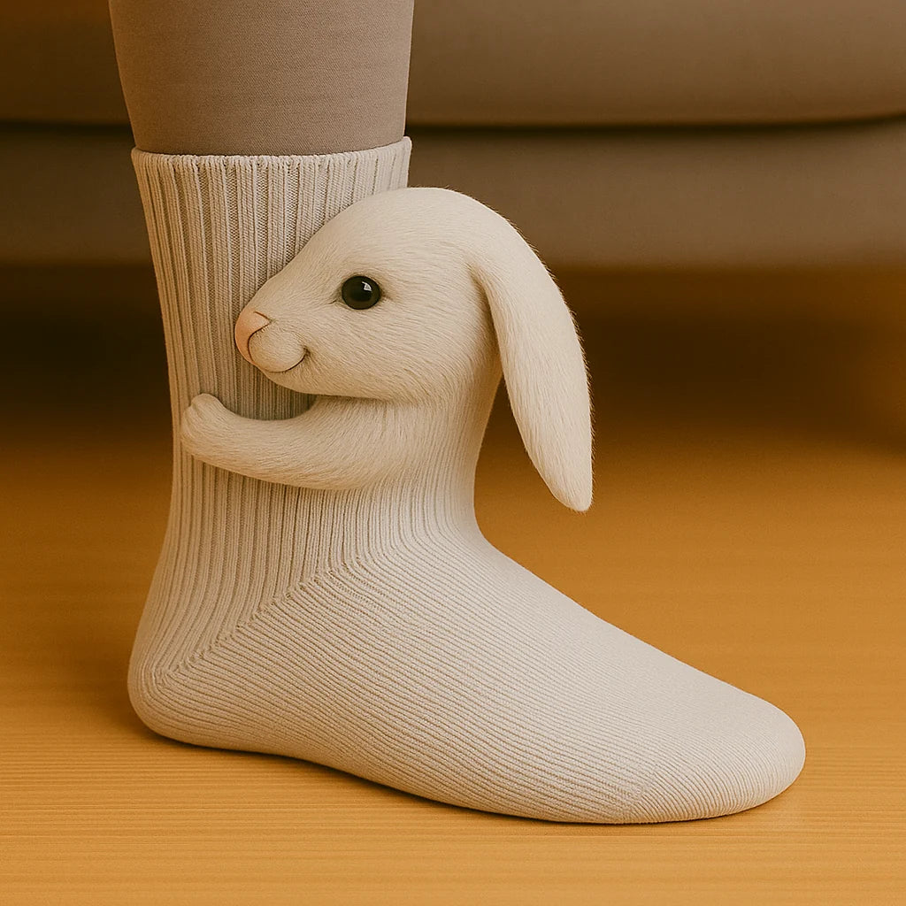 Slipper Socks 3D Animal Plush Microfiber Non-Slip