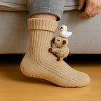 Slipper Socks 3D Animal Plush Microfiber Non-Slip