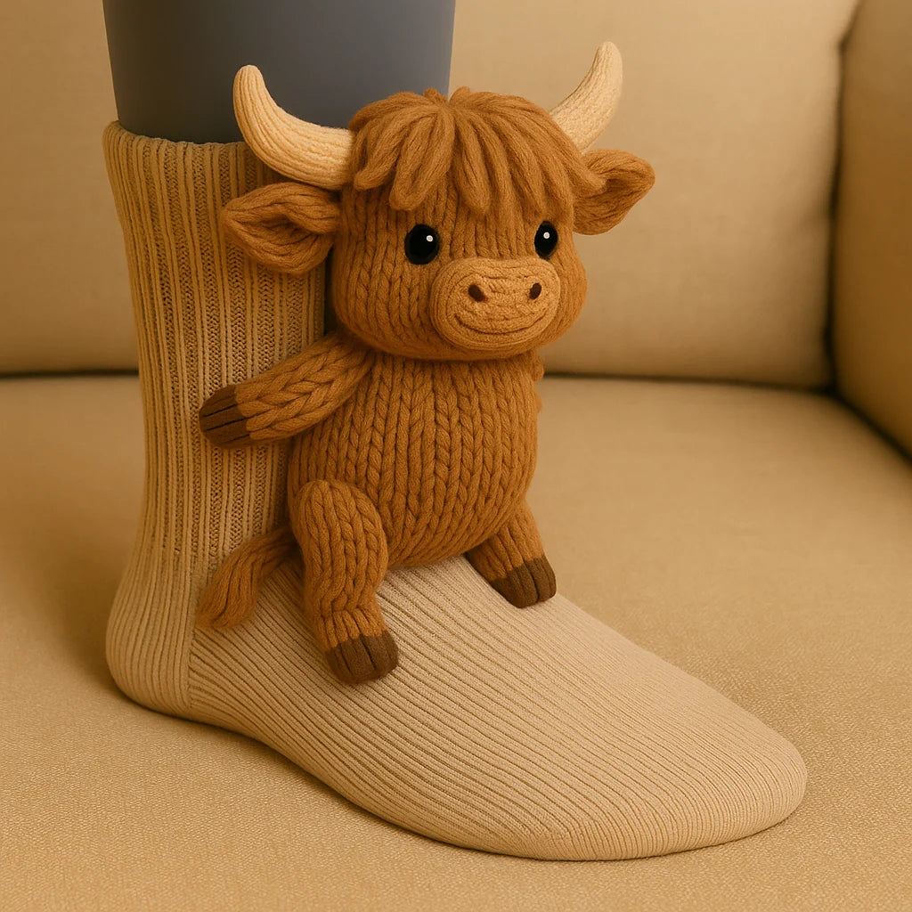 Slipper Socks Plush 3D Animal Non-Slip Sole