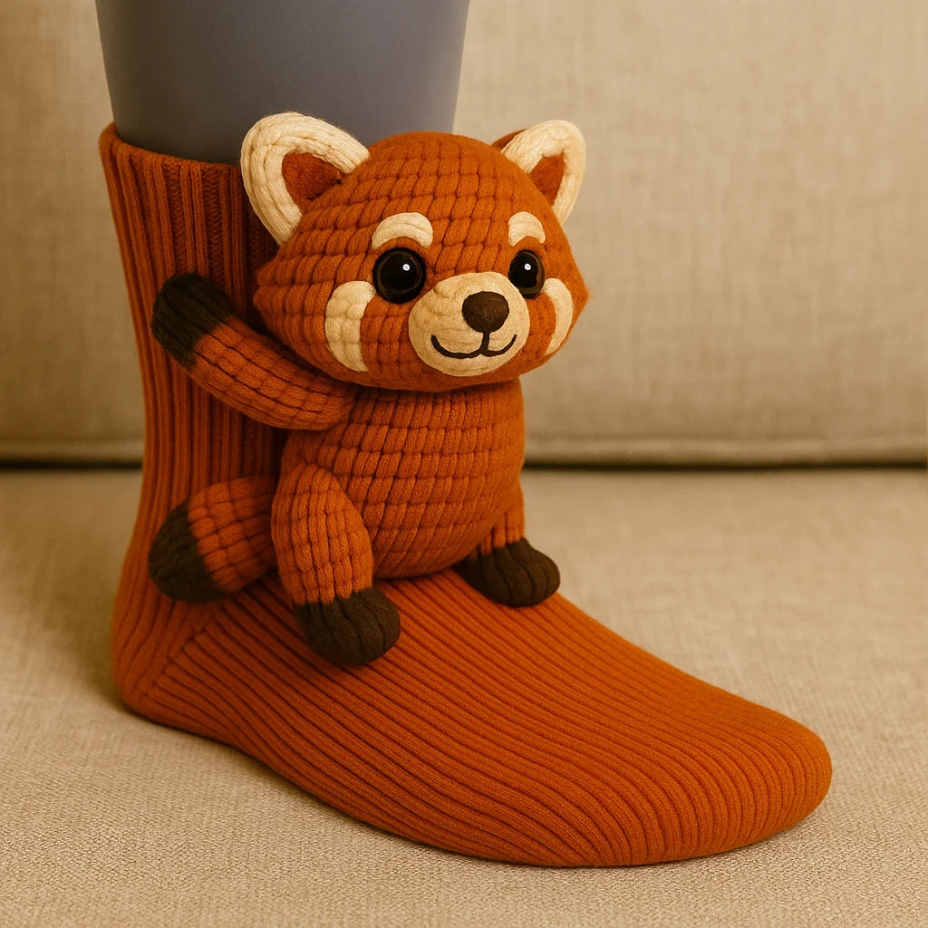 Slipper Socks Plush 3D Animal Non-Slip Sole