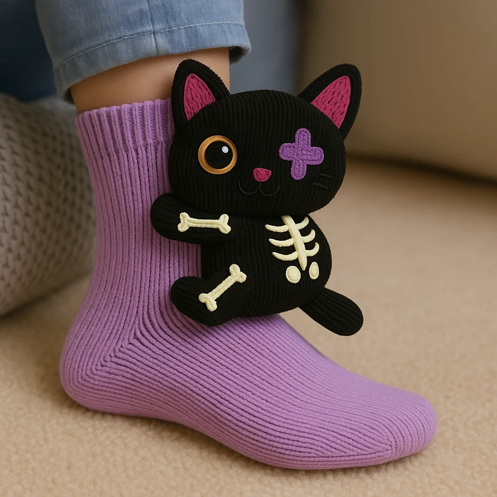 Slipper Socks Plush Lining Non-Slip Sole