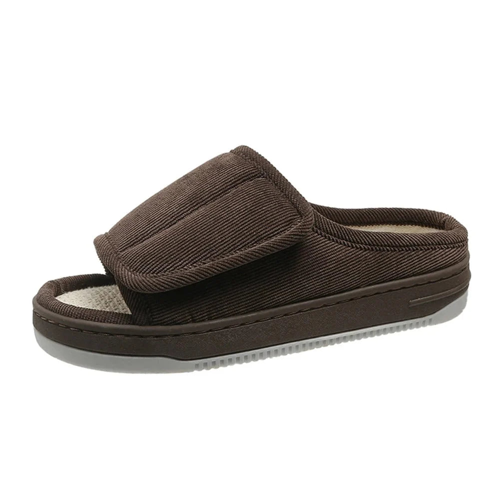 Slippers Extra Wide Adjustable Velcro Cushioned Insole